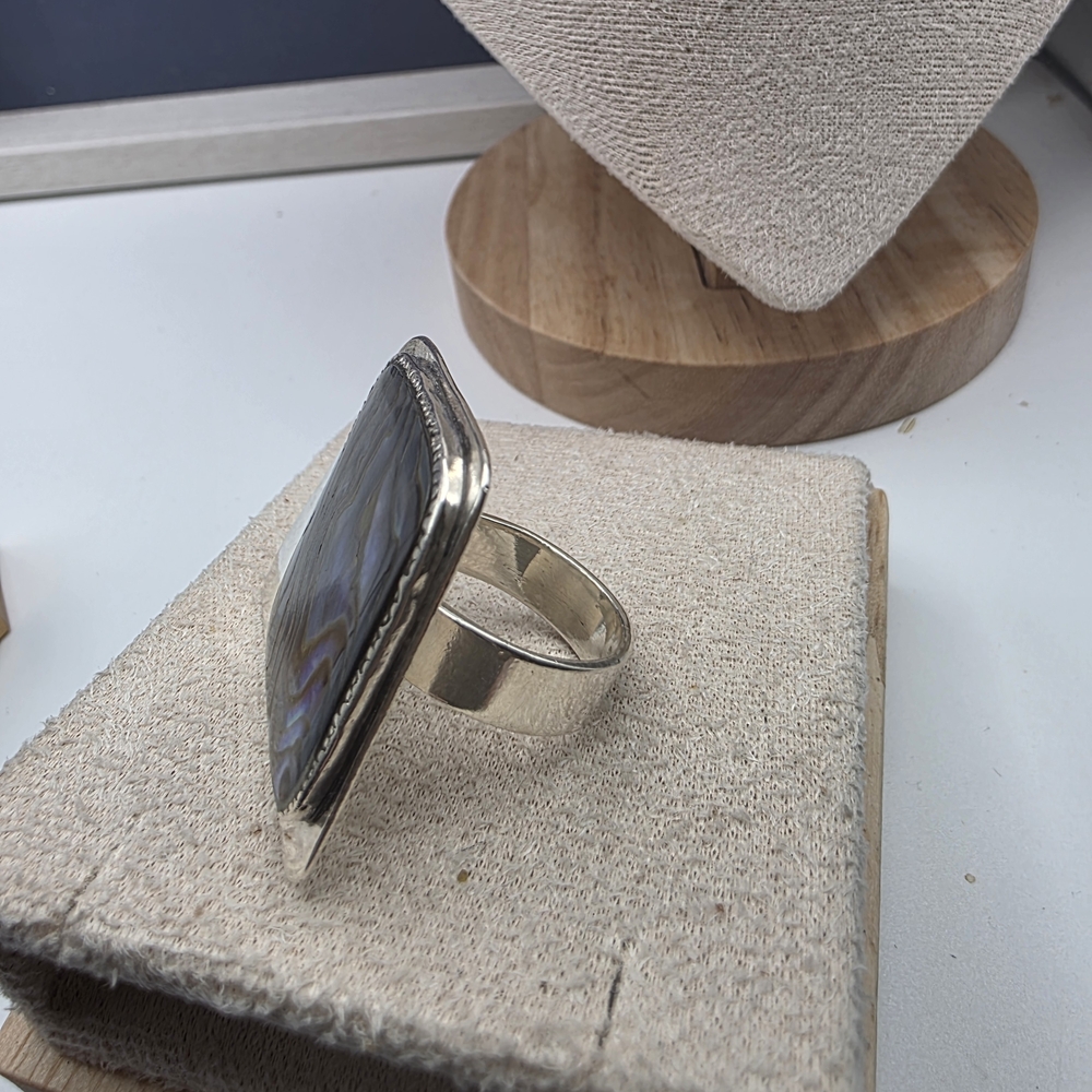 Silver Abalone Statement Ring (1190) - image 3